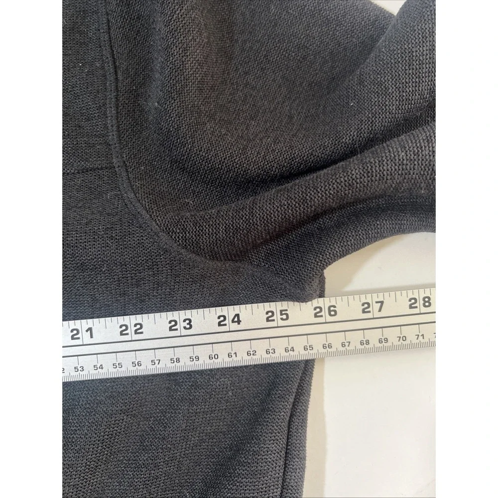 Eddie Bauer‎ Mens XL Black Fleece Snap Neck Pullover Quarter Button Jacket